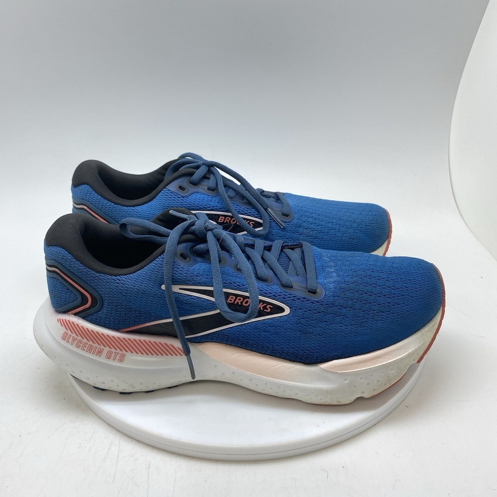 Brooks Glycerin GTS 21 Womens 9 B Blue 1204091B496 Athletic Gym Shoes Sneakers